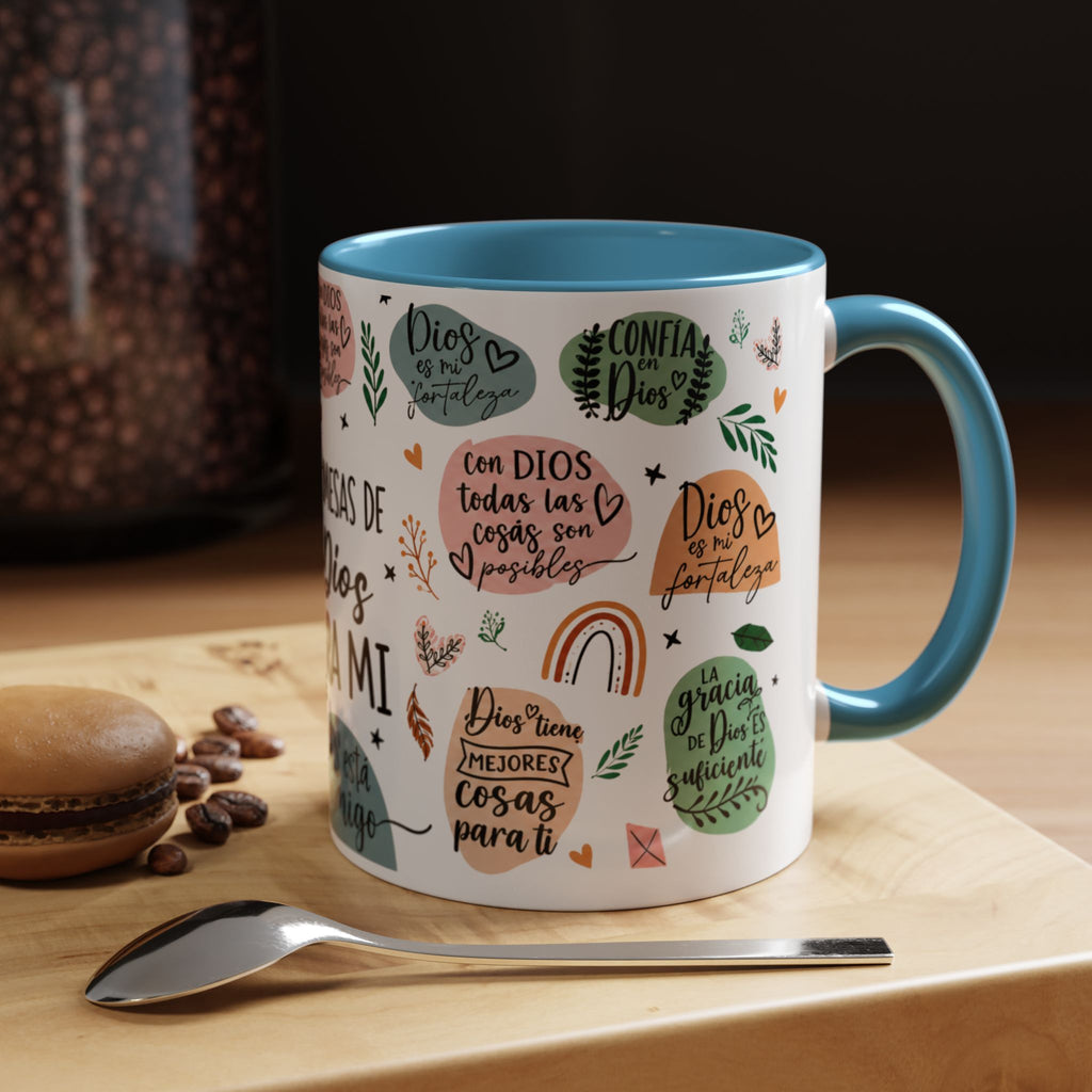 Christian Coffee Mug — "Promesas de Dios para mí" Naiah Soul Inspirational Accent Mug