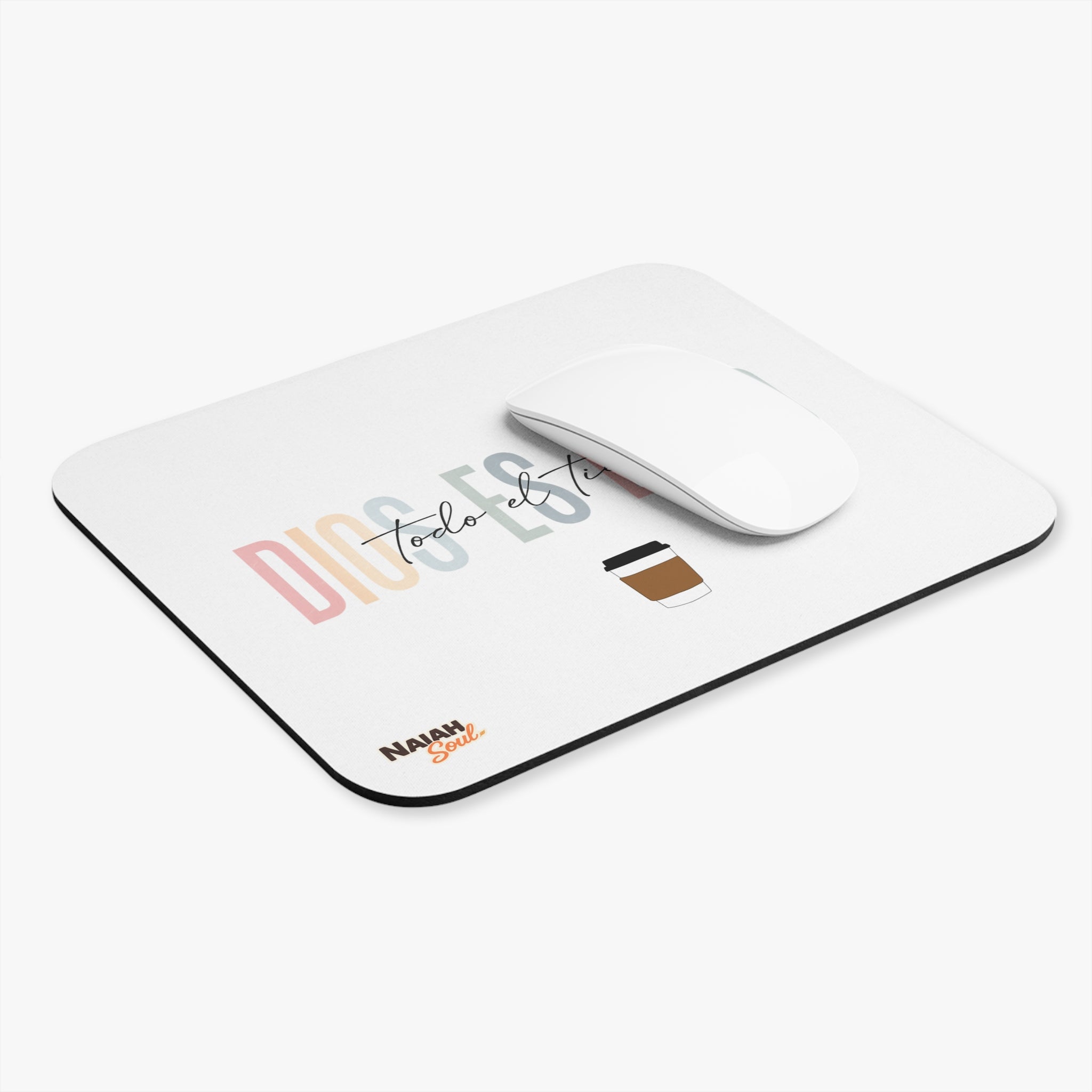 Mouse Pad — "Dios Es Bueno Todo El Tiempo" Inspirational Coffee Desk Mat