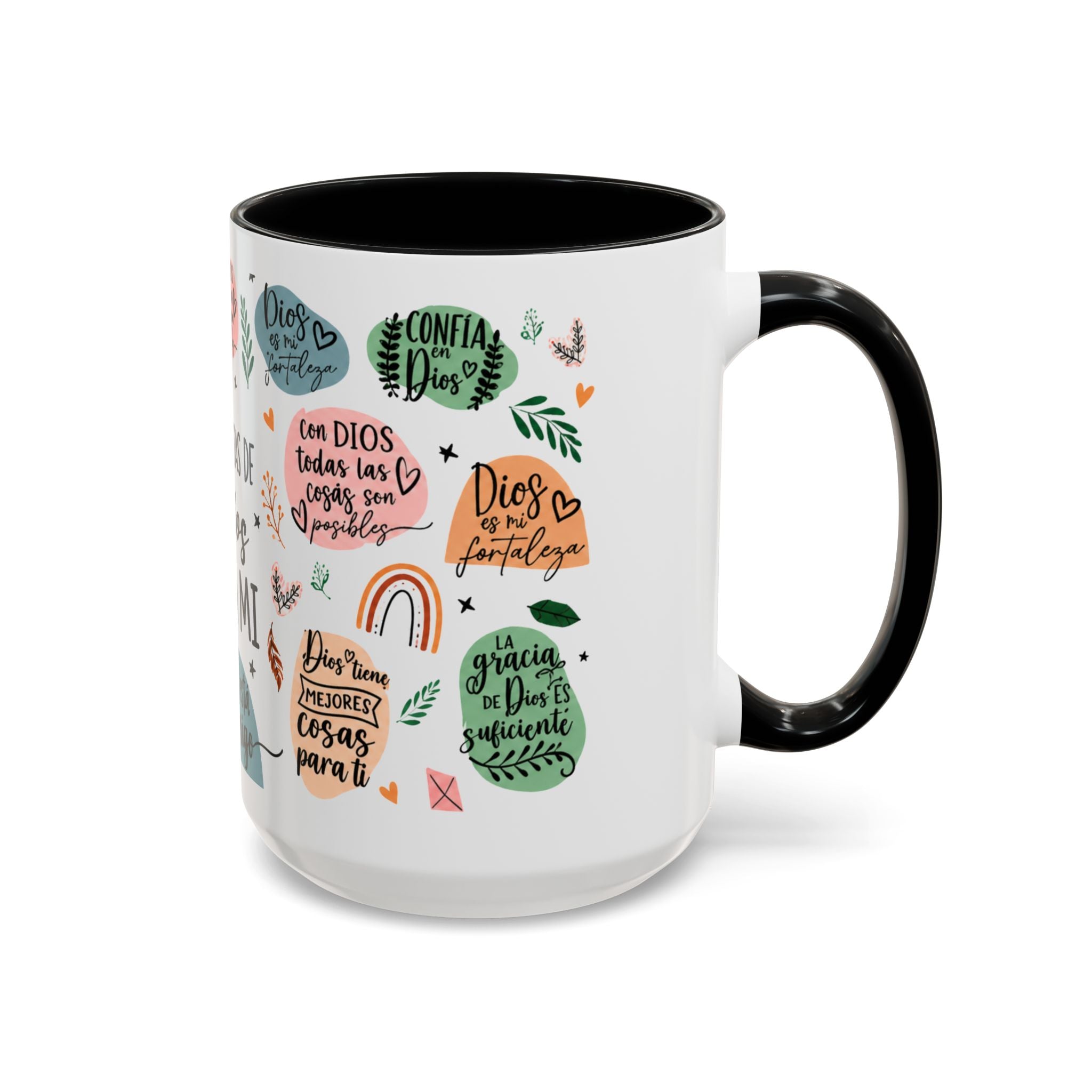 Christian Coffee Mug — "Promesas de Dios para mí" Naiah Soul Inspirational Accent Mug