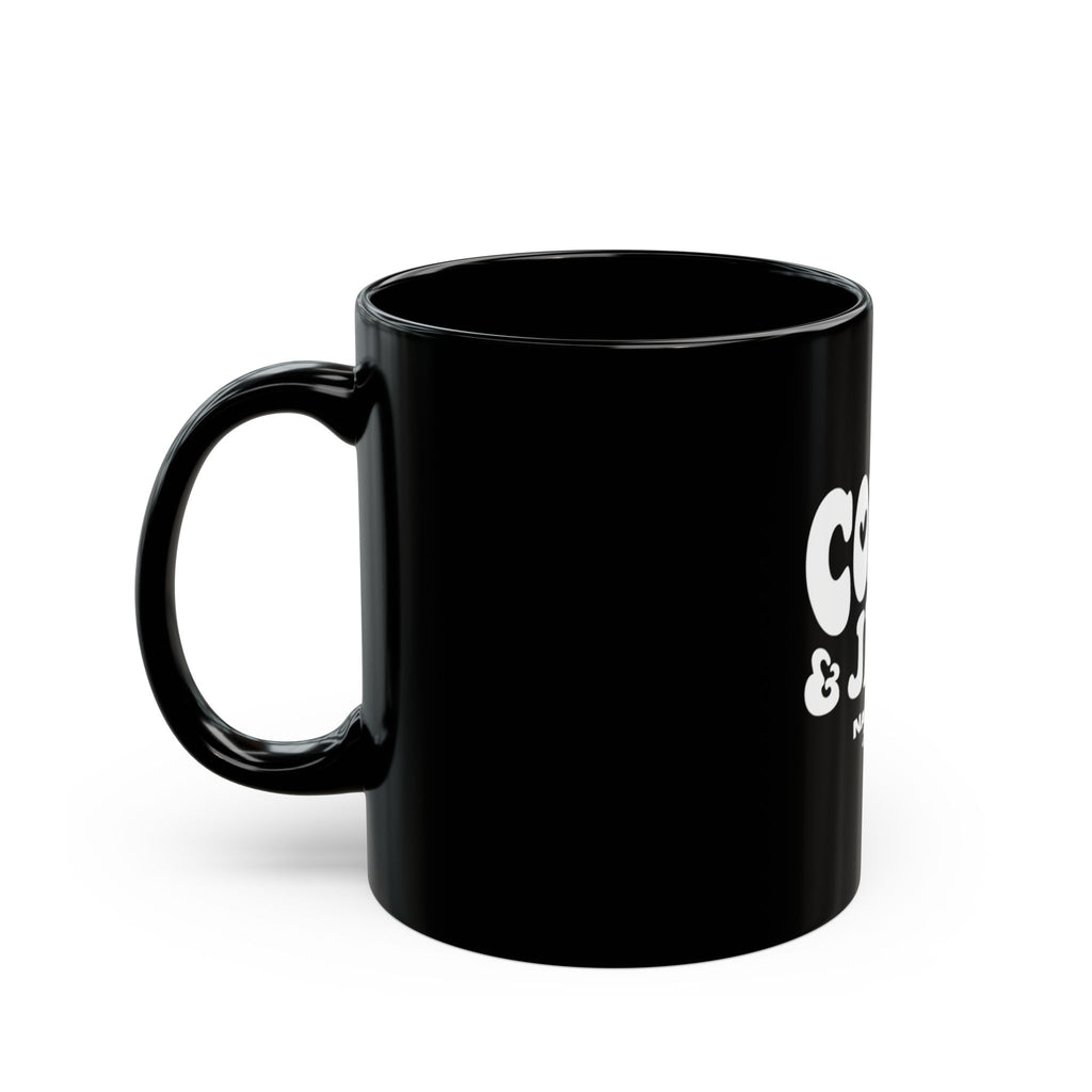 Coffee & Jesus" Black Ceramic Mug — Naiah Soul Funny Christian Coffee Mug, Faith-Based Gift