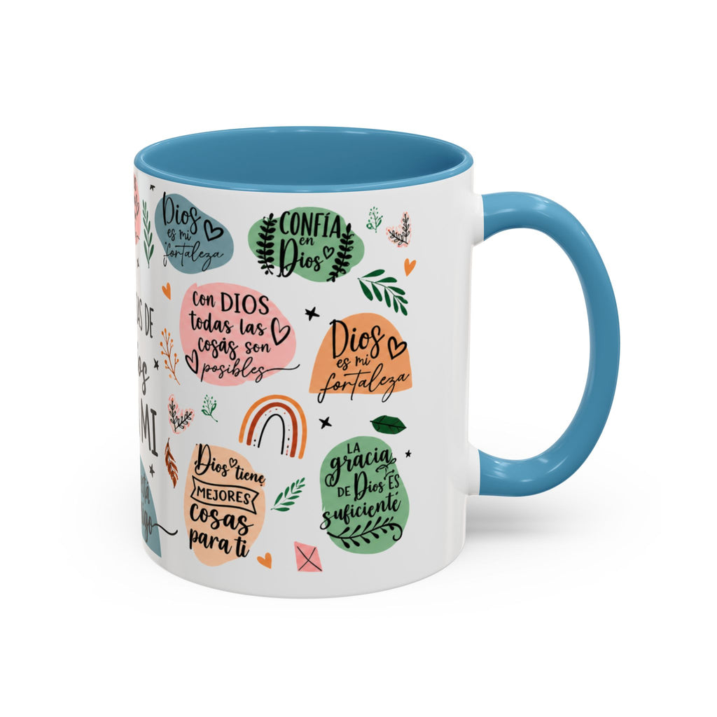 Christian Coffee Mug — "Promesas de Dios para mí" Naiah Soul Inspirational Accent Mug