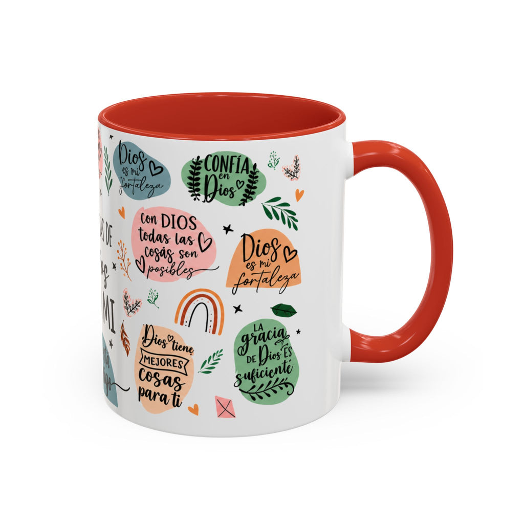 Christian Coffee Mug — "Promesas de Dios para mí" Naiah Soul Inspirational Accent Mug