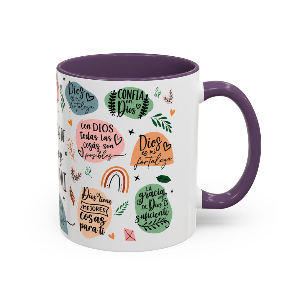 Christian Coffee Mug — "Promesas de Dios para mí" Naiah Soul Inspirational Accent Mug
