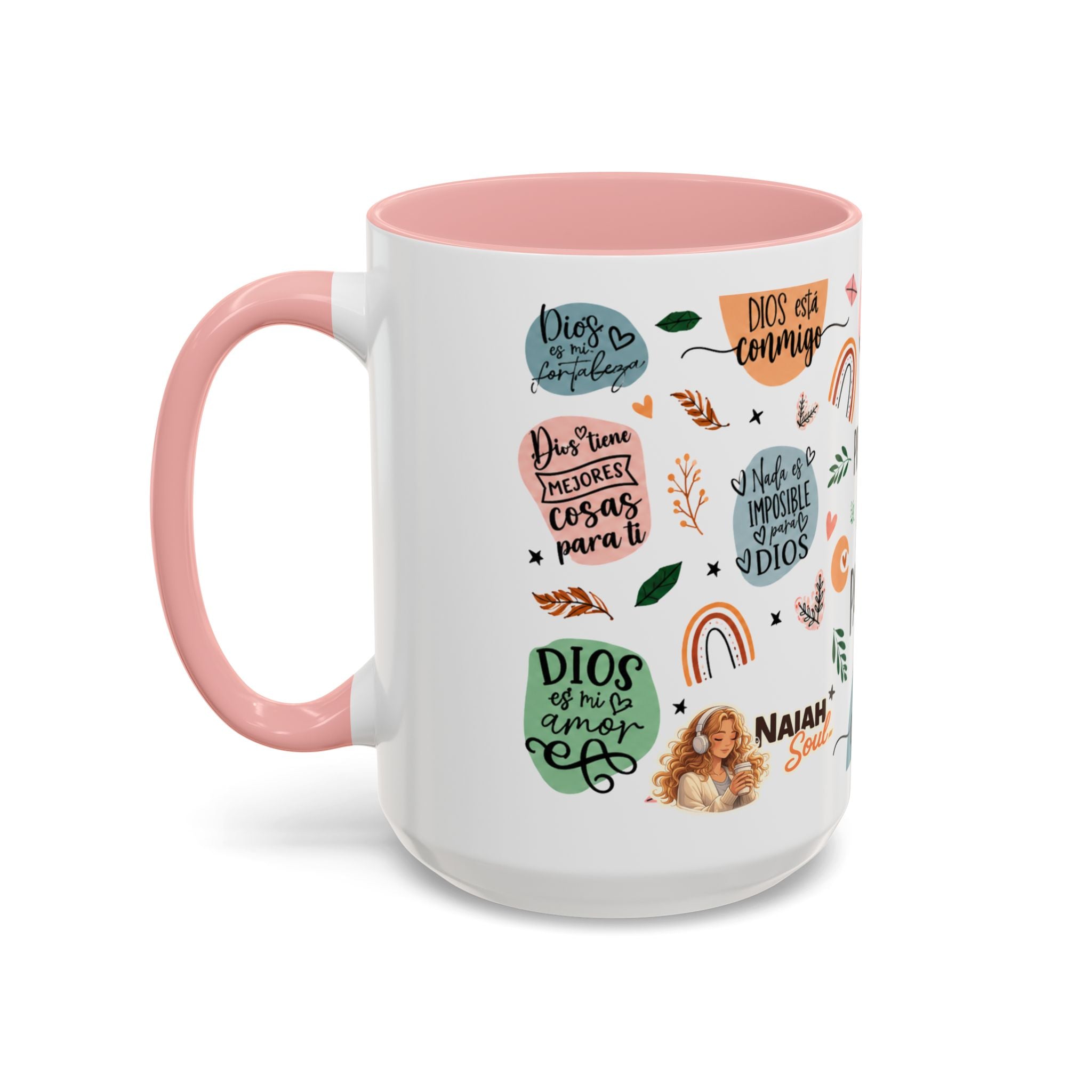 Christian Coffee Mug — "Promesas de Dios para mí" Naiah Soul Inspirational Accent Mug