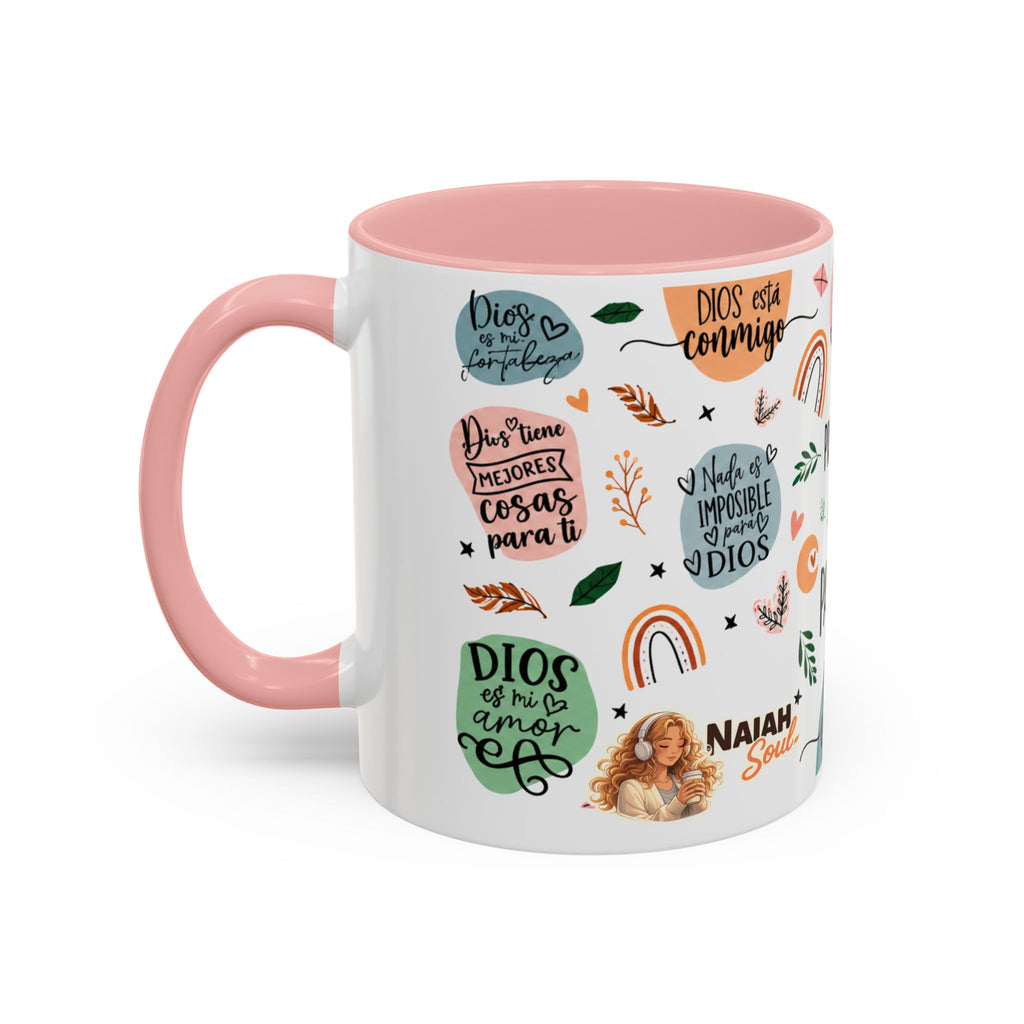 Christian Coffee Mug — "Promesas de Dios para mí" Naiah Soul Inspirational Accent Mug