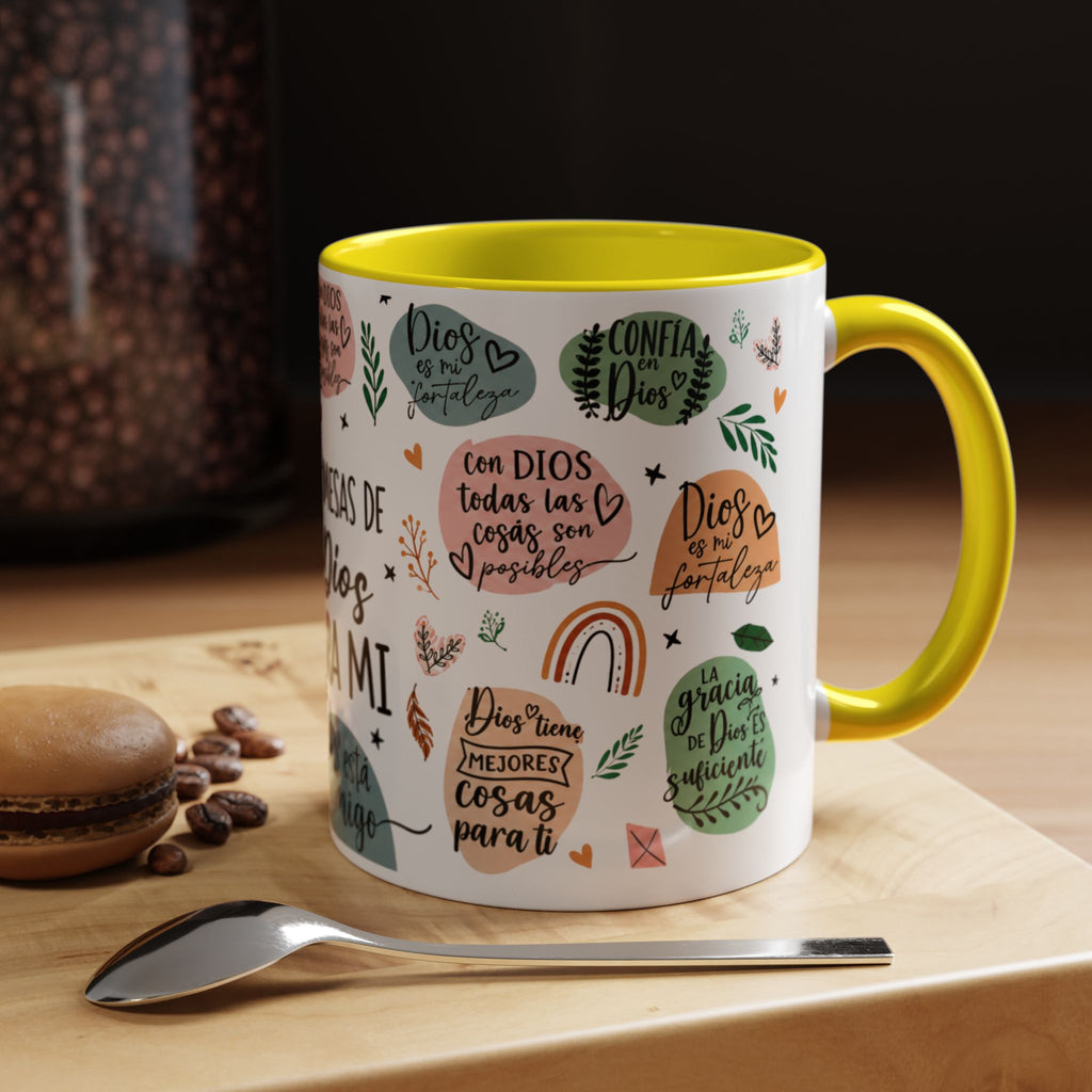 Christian Coffee Mug — "Promesas de Dios para mí" Naiah Soul Inspirational Accent Mug