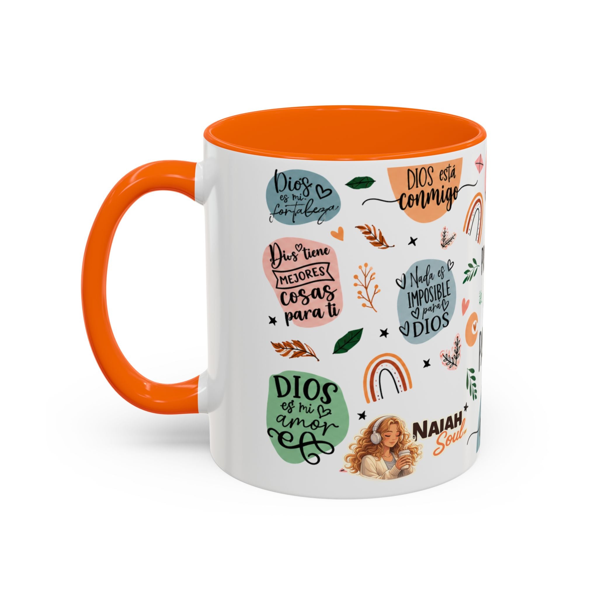 Christian Coffee Mug — "Promesas de Dios para mí" Naiah Soul Inspirational Accent Mug