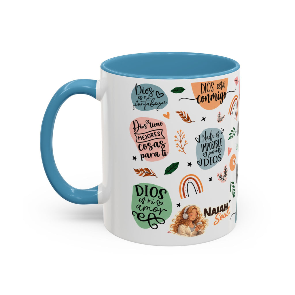Christian Coffee Mug — "Promesas de Dios para mí" Naiah Soul Inspirational Accent Mug