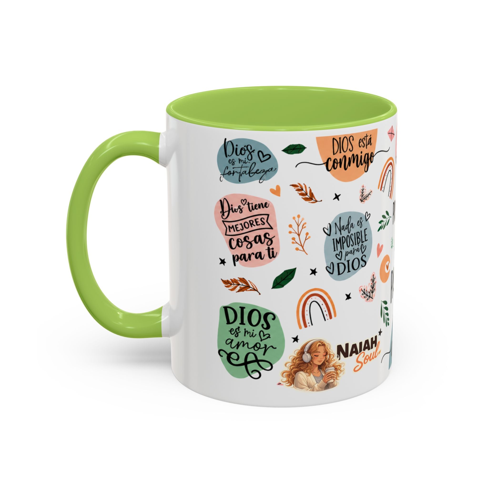 Christian Coffee Mug — "Promesas de Dios para mí" Naiah Soul Inspirational Accent Mug