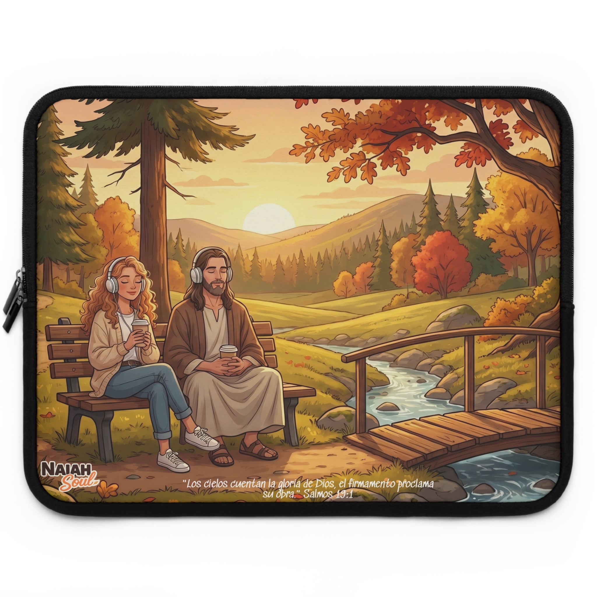 Funda para Laptop "Atardecer Junto al Río" — Naiah Soul
