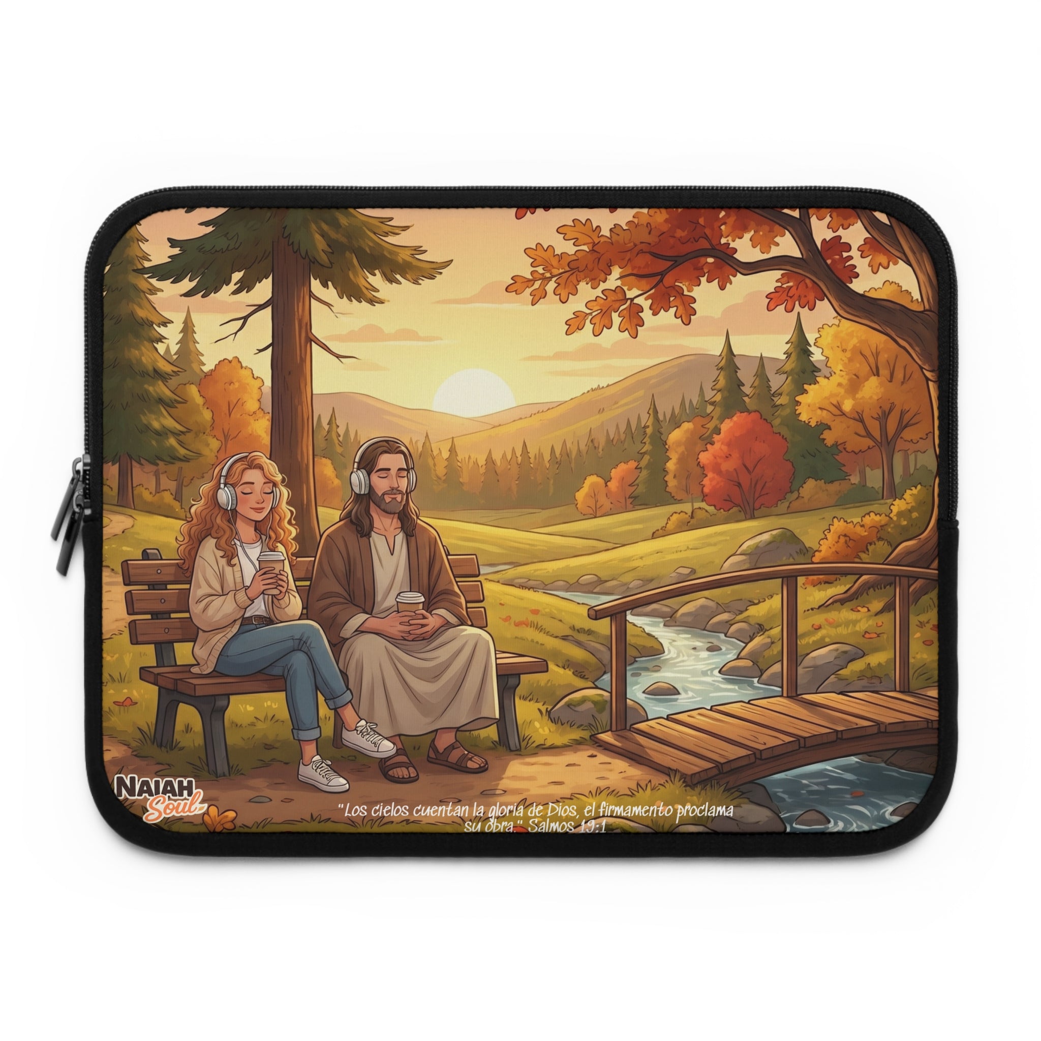 Funda para Laptop "Atardecer Junto al Río" — Naiah Soul