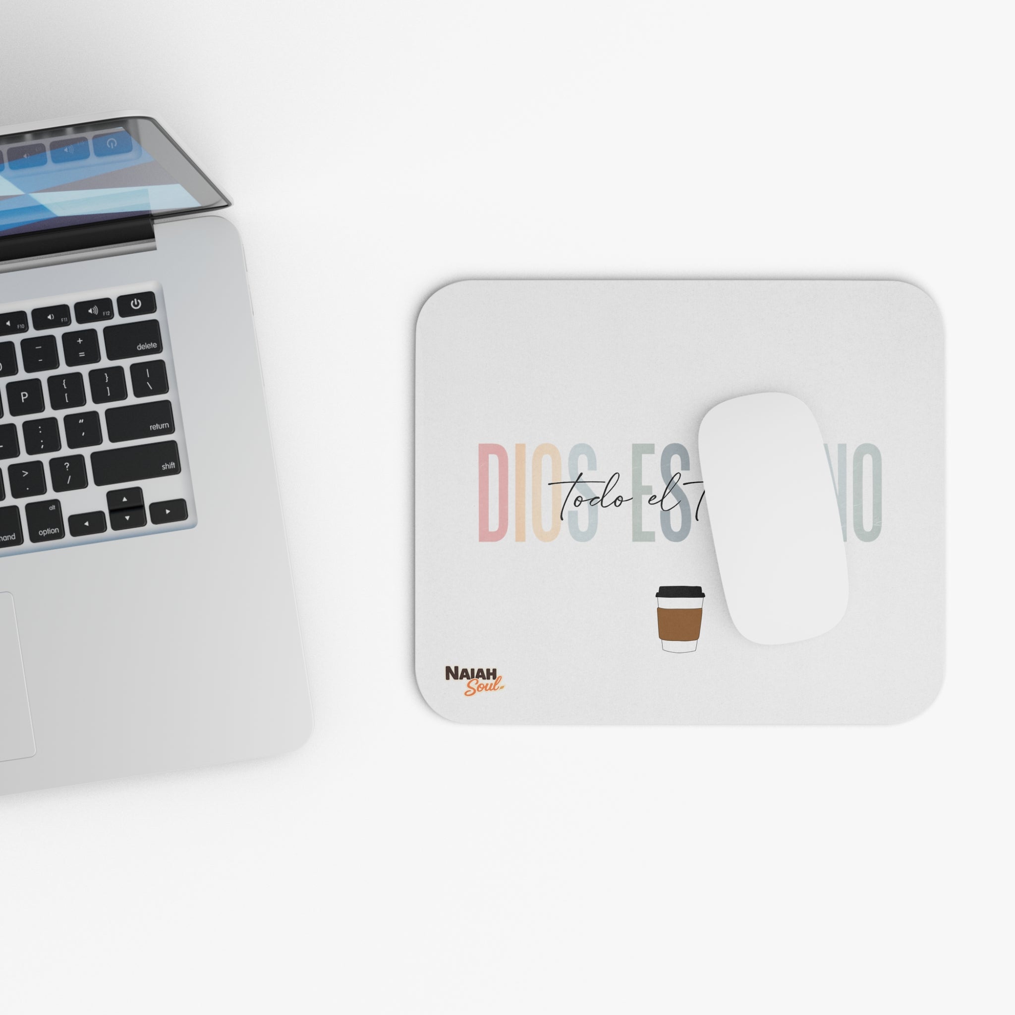 Mouse Pad — "Dios Es Bueno Todo El Tiempo" Inspirational Coffee Desk Mat