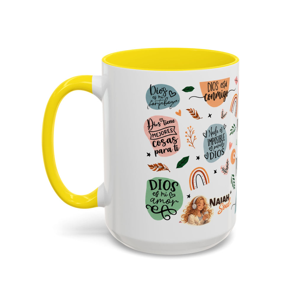 Christian Coffee Mug — "Promesas de Dios para mí" Naiah Soul Inspirational Accent Mug