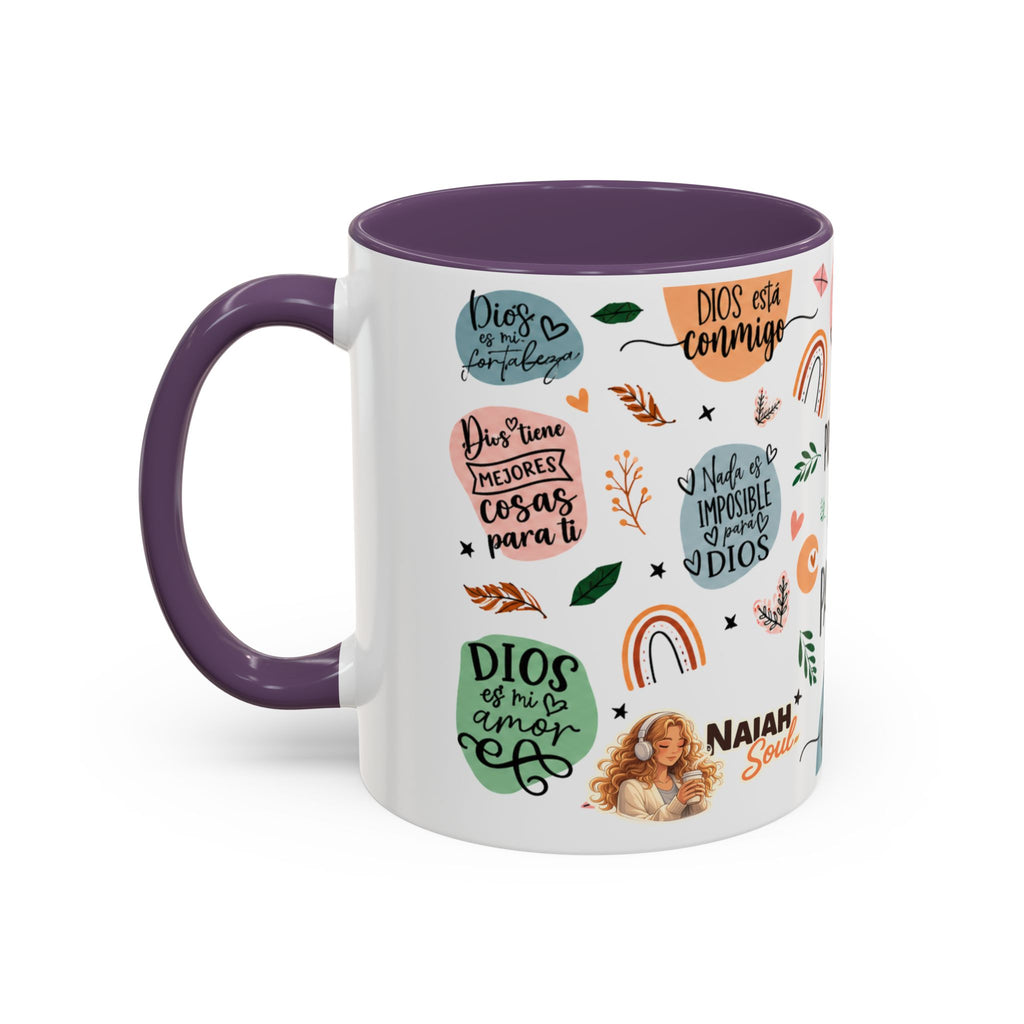 Christian Coffee Mug — "Promesas de Dios para mí" Naiah Soul Inspirational Accent Mug