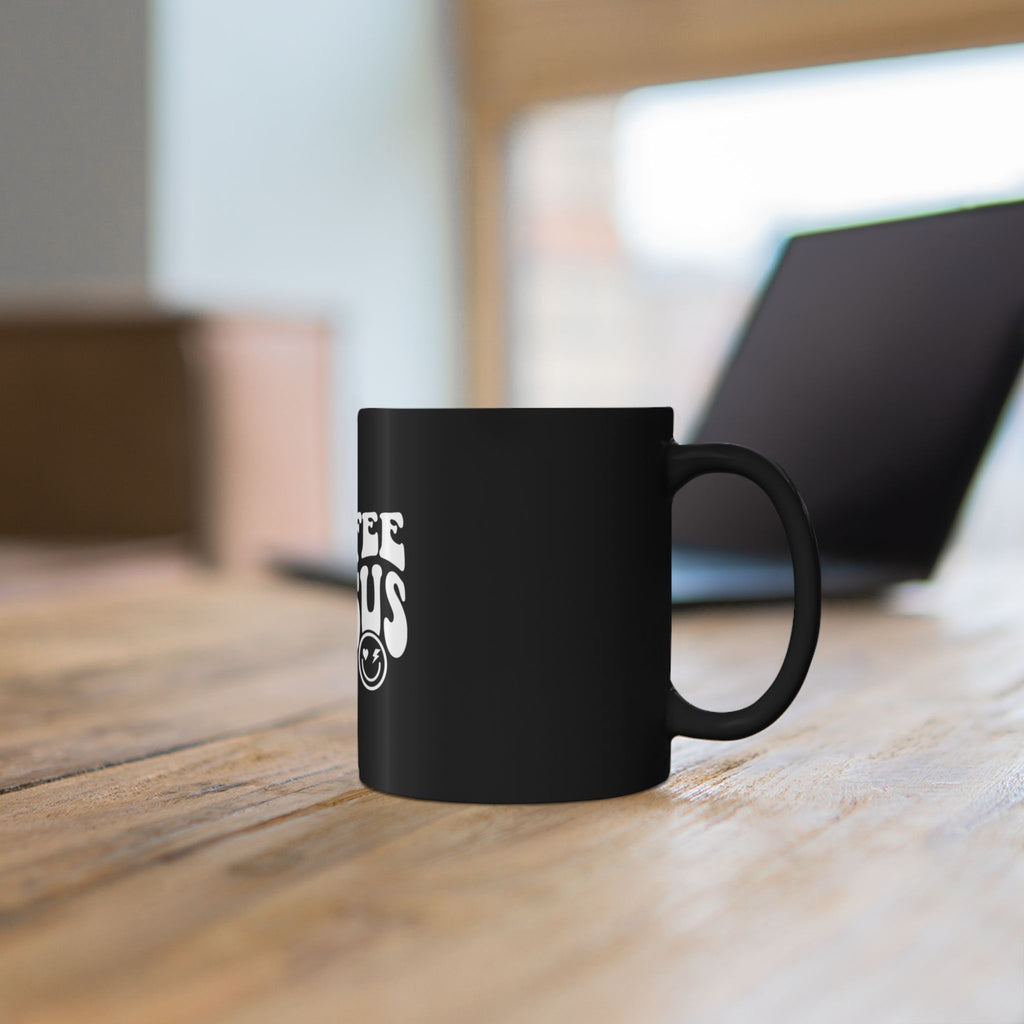 Coffee & Jesus" Black Ceramic Mug — Naiah Soul Funny Christian Coffee Mug, Faith-Based Gift