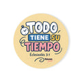 "Todo Tiene Su Tiempo" Spanish Scripture Coaster | Ecclesiastés 3:1 | Naiah Soul Cork-Back Drink Coaster, Christian Gift