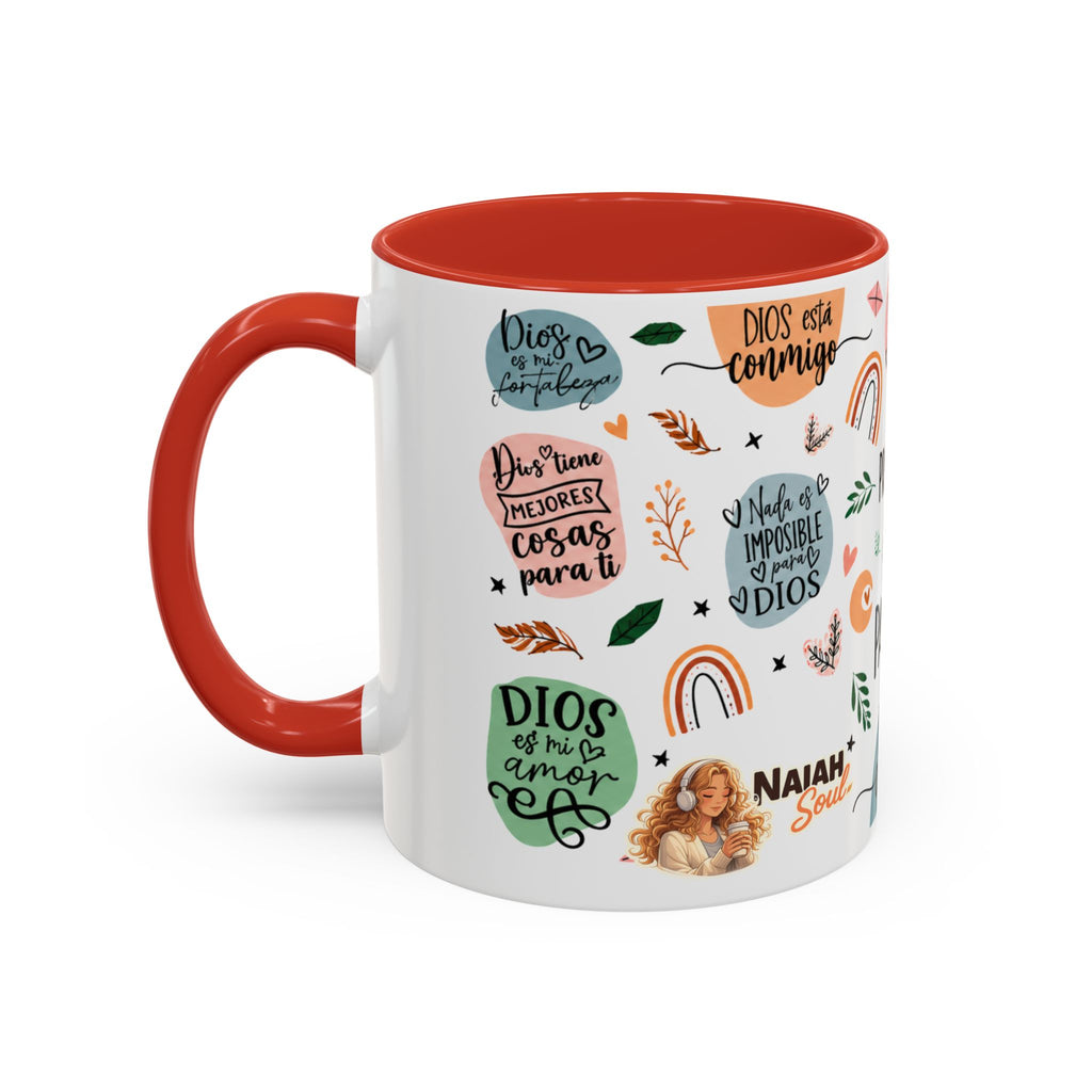 Christian Coffee Mug — "Promesas de Dios para mí" Naiah Soul Inspirational Accent Mug