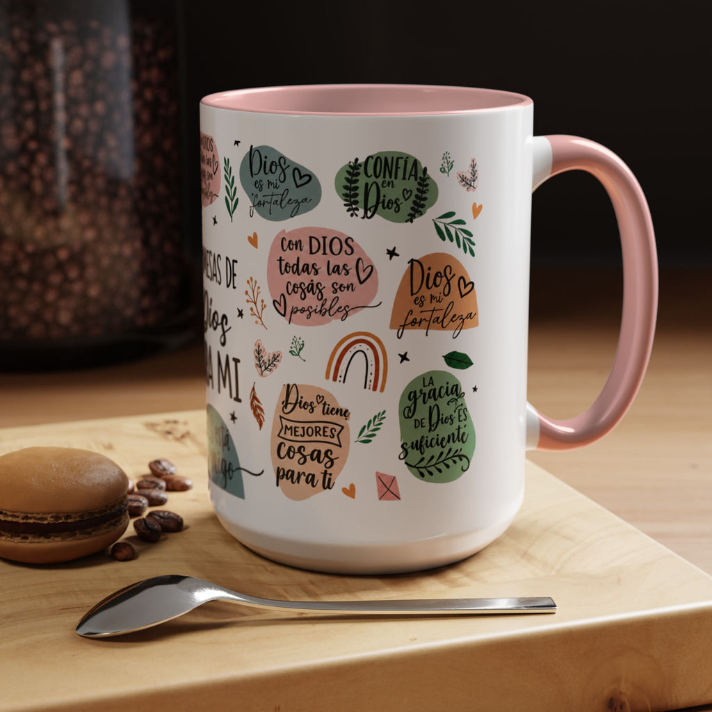 Christian Coffee Mug — "Promesas de Dios para mí" Naiah Soul Inspirational Accent Mug
