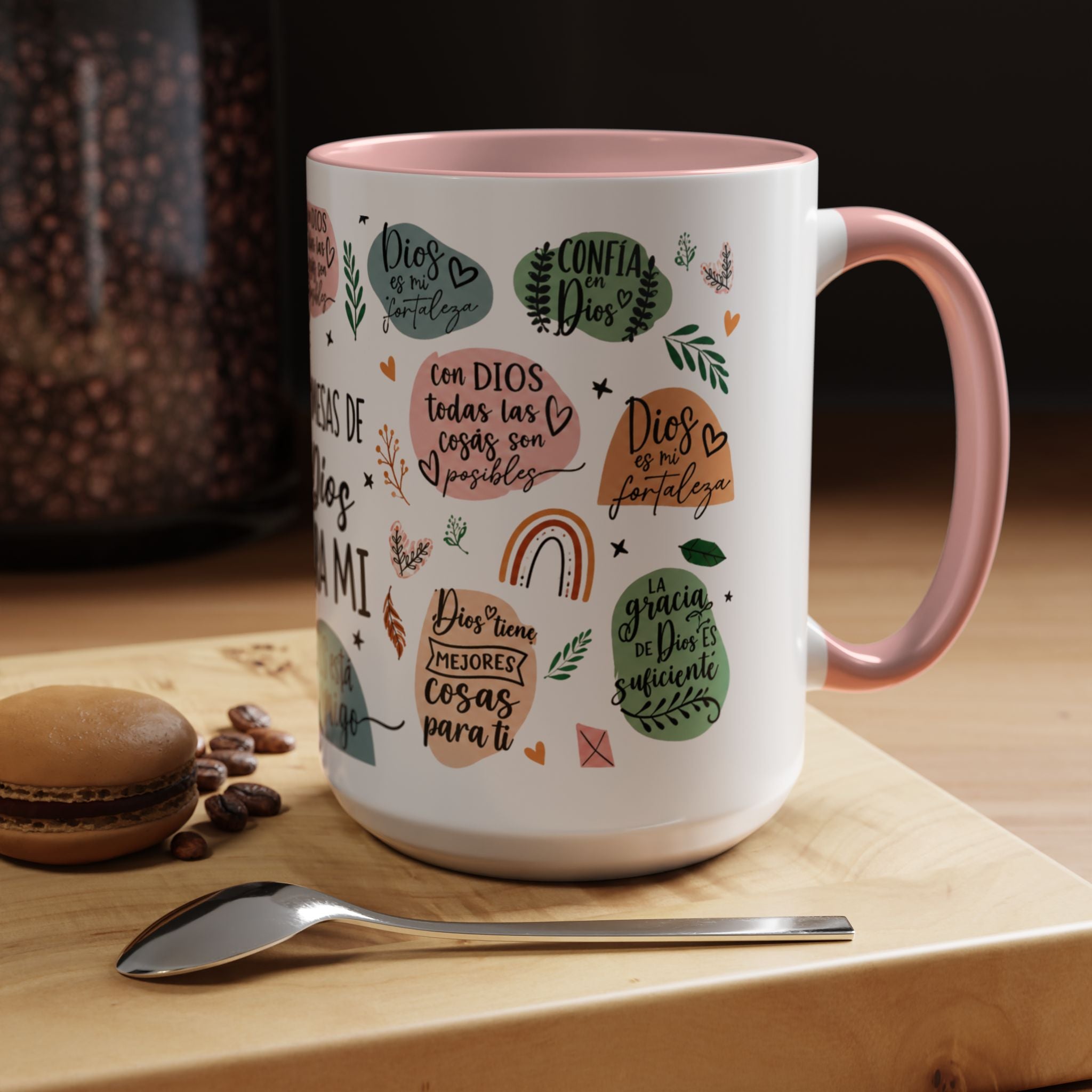 Christian Coffee Mug — "Promesas de Dios para mí" Naiah Soul Inspirational Accent Mug