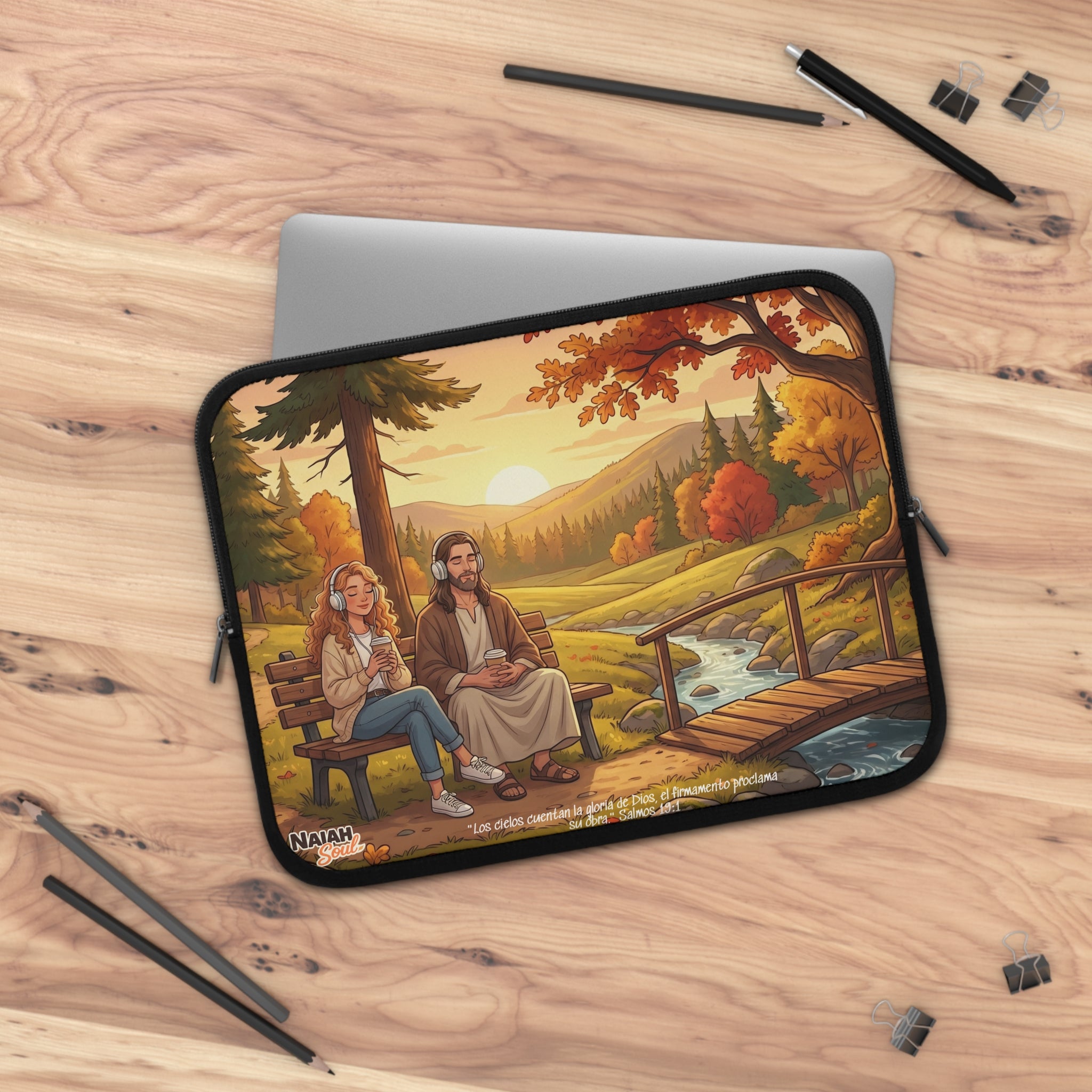 Funda para Laptop "Atardecer Junto al Río" — Naiah Soul