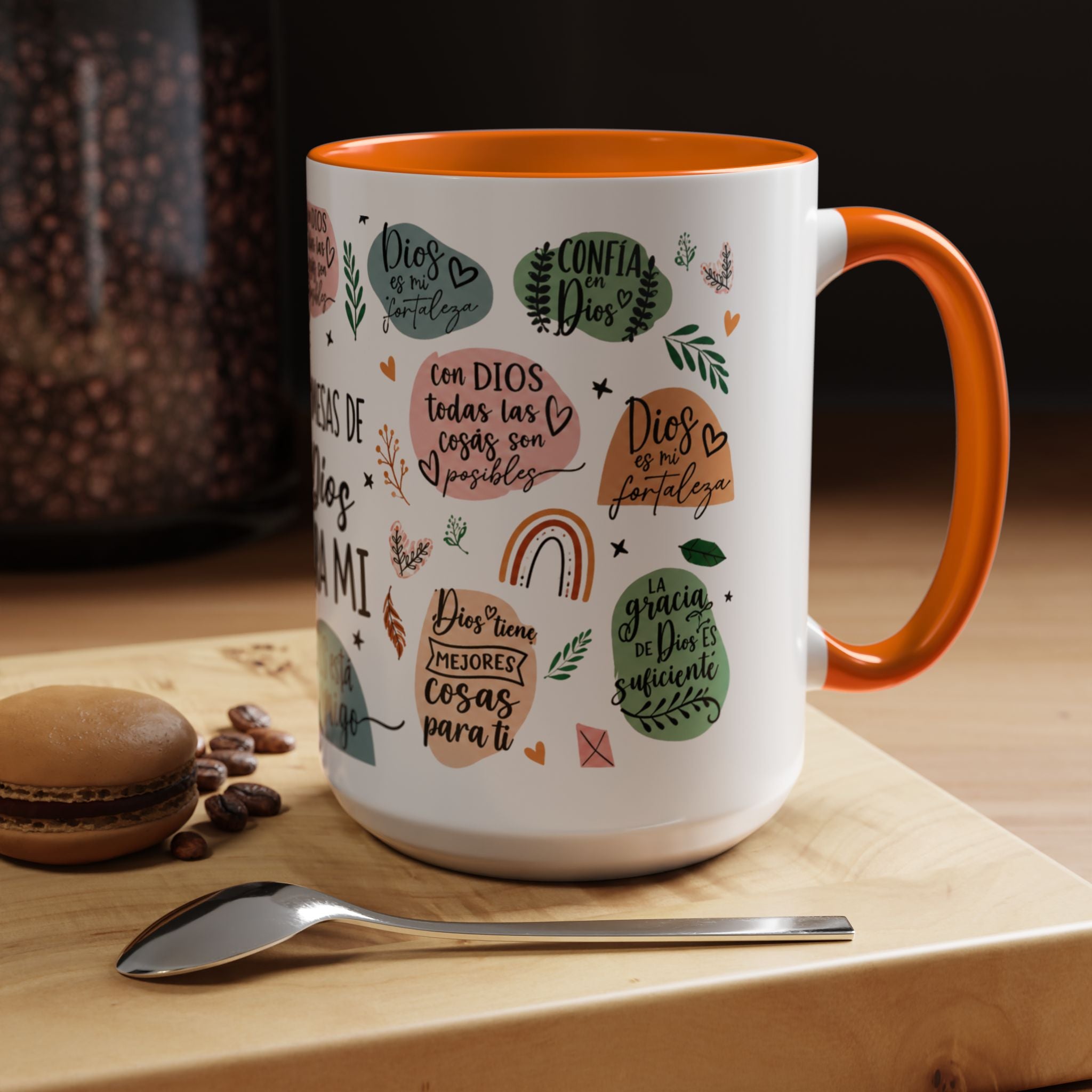 Christian Coffee Mug — "Promesas de Dios para mí" Naiah Soul Inspirational Accent Mug